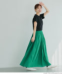 [Lightweight] Cotton Elastic Waist Maxi Skirt