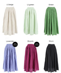 [Lightweight] Cotton Elastic Waist Maxi Skirt