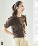 ★Yak-Style Cable Knit Short Sleeves