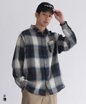 Baju Ombre Check Lelaki Lengan Panjang