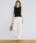 [Cotton Twill] Rolled-Up Pants