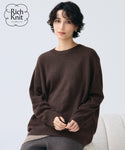 [Rich Knit] Crew Neck Oversized Pullover