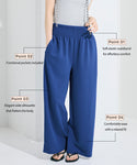 [Embossed] Wide-Leg Pants