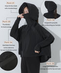 [PERLINDUNGAN UV] Hoodie Tinggi-Rendah