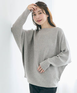Dolman Sleeve Boat Neck Knit