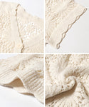 Crochet Flower Short-Sleeve Cardigan