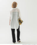 Lightweight mid sleeve button top