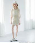 Lightweight mid sleeve button top
