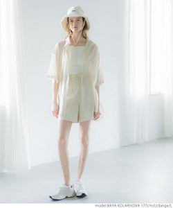 Lightweight mid sleeve button top