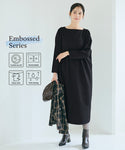 [Embossed] Dolman Sleeve Dress