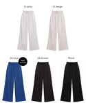 [Embossed] Wide-Leg Pants