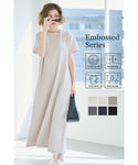 Embossed A-line dress