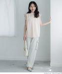 Embroidered Frill Shoulder Top