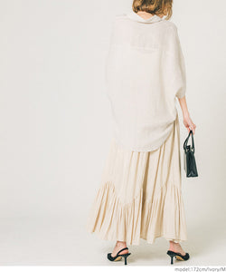 Linen oversize half sleeve shirt