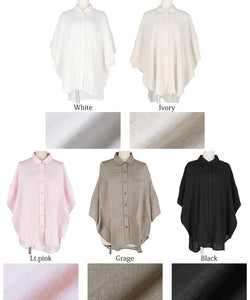 Linen oversize half sleeve shirt