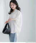 Linen oversize half sleeve shirt