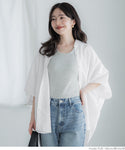 Linen oversize half sleeve shirt