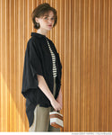 Linen oversize half sleeve shirt