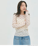 [Sale] Sheer Dots Blouse