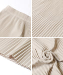 Random Rib Long I-Line Skirt