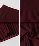 Random Rib Long I-Line Skirt