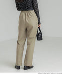 [Sale] Woolish Twil Front Slit Tapered Pants