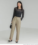 [Sale] Woolish Twil Front Slit Tapered Pants