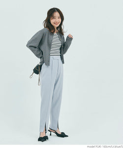 [Sale] Woolish Twil Front Slit Tapered Pants