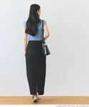 [Sale] Back Slit Jacquard Skirt