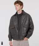 Men's Faux Leather A2 Flight Jacket