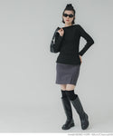 [Sale] Front Slit Mini Skirt