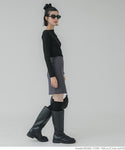 [Sale] Front Slit Mini Skirt