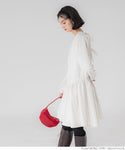 [Sale] Polyester Poplin Back Ribbon Mini Dress