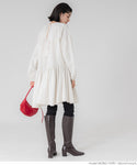 [Sale] Polyester Poplin Back Ribbon Mini Dress