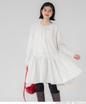 [Sale] Polyester Poplin Back Ribbon Mini Dress
