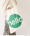simple wording tote bag