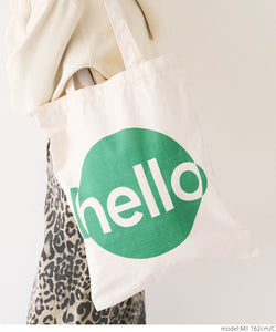 simple wording tote bag