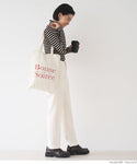 simple wording tote bag