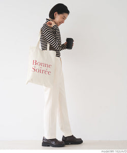 simple wording tote bag