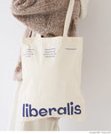 simple wording tote bag