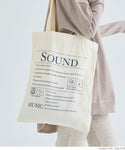 simple wording tote bag