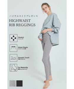 [ sale ] Ribbed High-Waisted Leggings