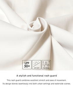 [Rash Guard] Cropped Hoodie Plus Detacable Skirt