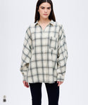 [Sale]Dolman Sleeve Check Shirt