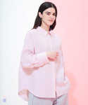 Striped Gold Button Oversized Shirt