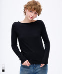 Boat Neck Long T-Shirt