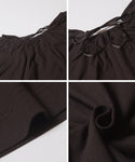 Back Ribbon Gathered Dress