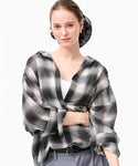 Sheer Checkered Shirt