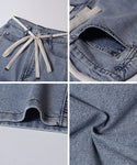[Summer Denim] Wide-Leg Pants with String