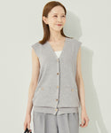 Gold Button Vest Top